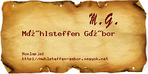 Mühlsteffen Gábor névjegykártya