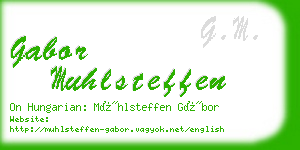 gabor muhlsteffen business card